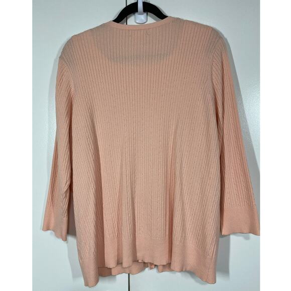 Worthington Woman Cotton Blend Cardigan Sweater 2X & Matching Tank 1X Set - Picture 7 of 11